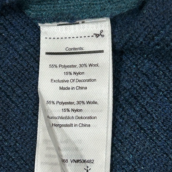 Smartwool Shadow Pine Colorblock Sweater Twilight Blue Heather Women’s Size XL - Picture 10 of 13